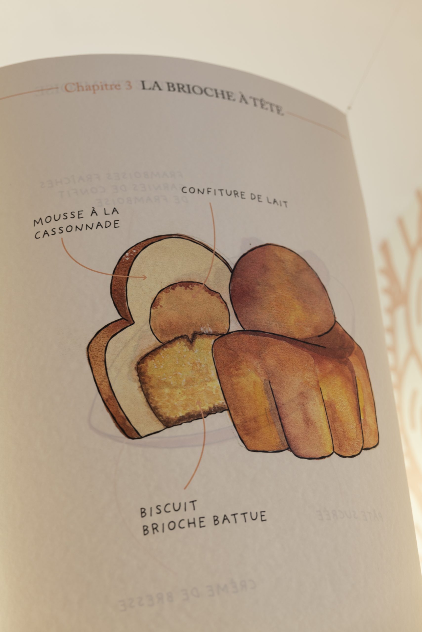 Chaque année devient un chapitre, chaque chapitre révèle une pâtisserie peinte à l’aquarelle.